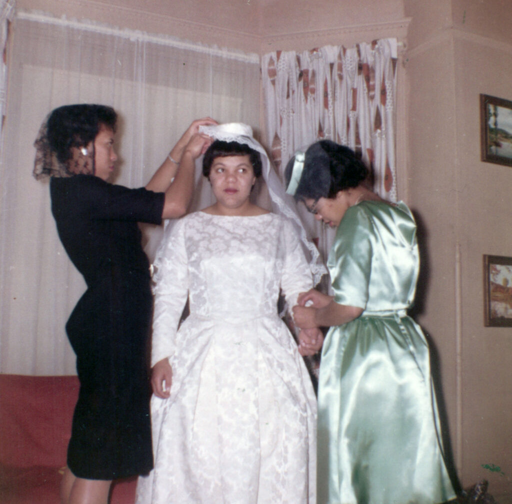 Aunt Bernice getting ready for her wedding