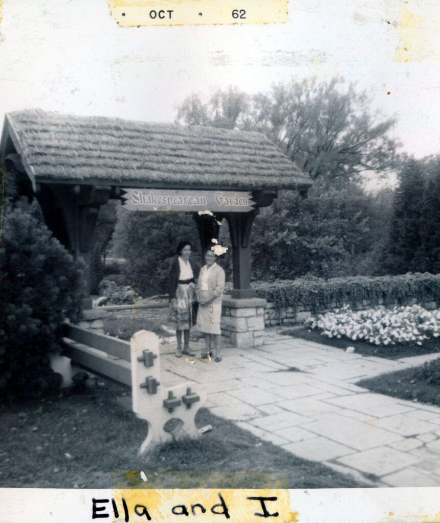 Aunt Kathy and Ella at Shakespearean Garden