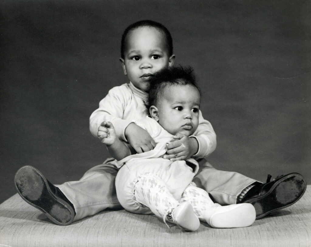 Laurence and Anita as toddlers