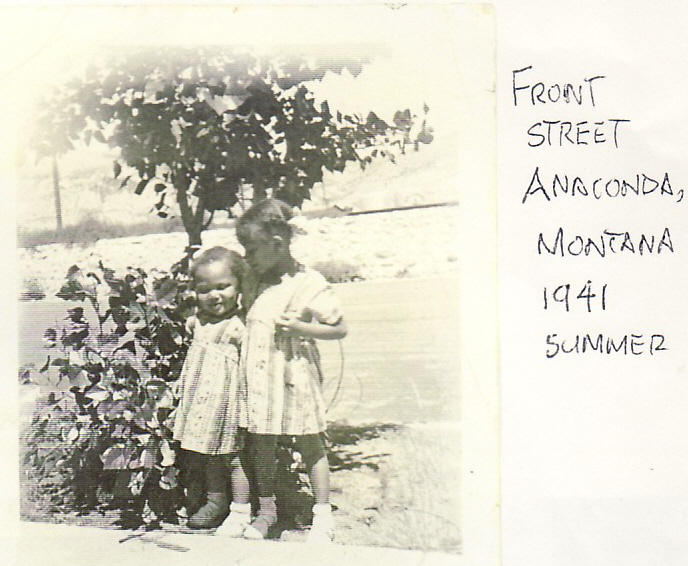 Summer 1941 - Bernice and Ruth on Front st Anaconda