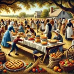 community celebrating a seasonal festival