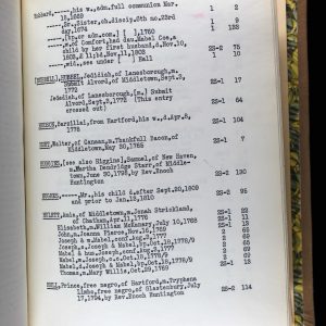 Connecticut, U.S., Church Record Abstracts, 1630-1920 for Walter Huet