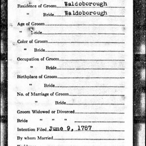 Maine, U.S., Marriage Records, 1713-1922 for Asa Cum