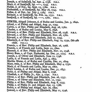 Massachusetts, U.S., Compiled Birth, Marriage, and Death Records, 1700-1850 for Samuell Cumings