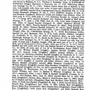 Randall and allied families